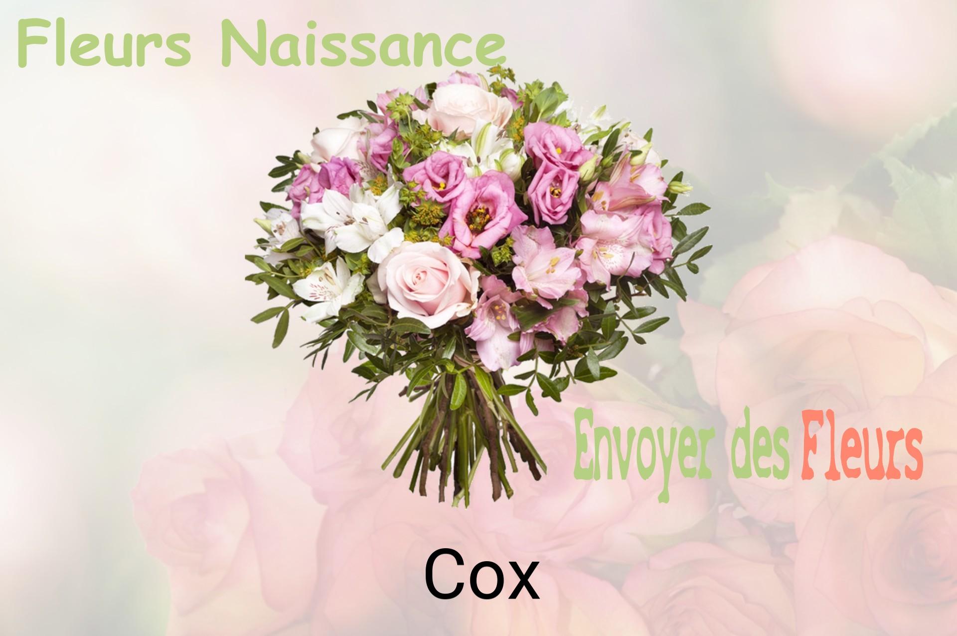 Bouquet de fleurs de naissance livré à Cox
