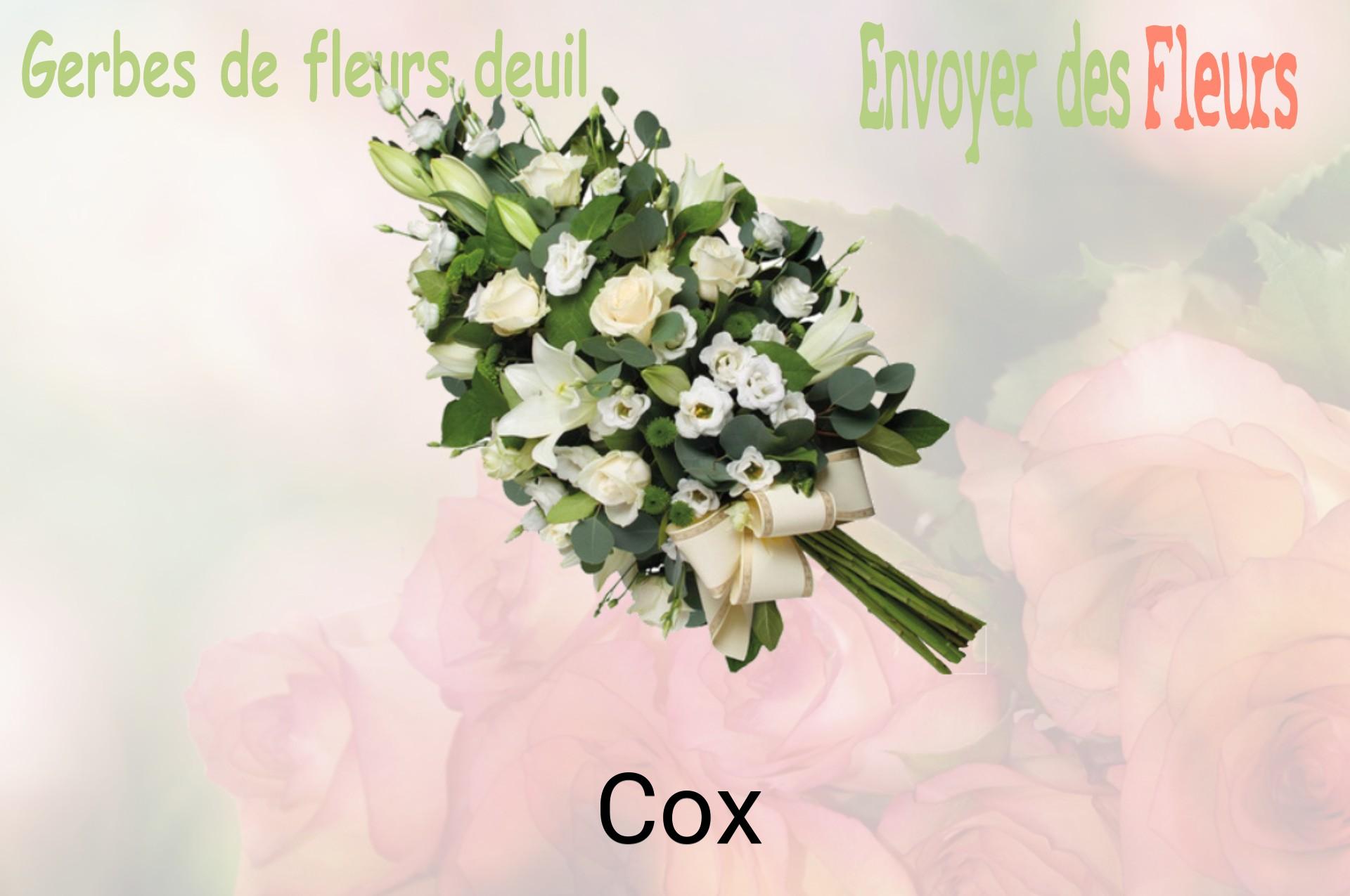 Gerbe de fleurs de deuil livrée à Cox